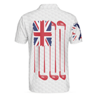 Golf Club United Kingdom Flag Polo Shirt, Great Britain Union Jack Polo Shirt, UK Golf Shirt For Men