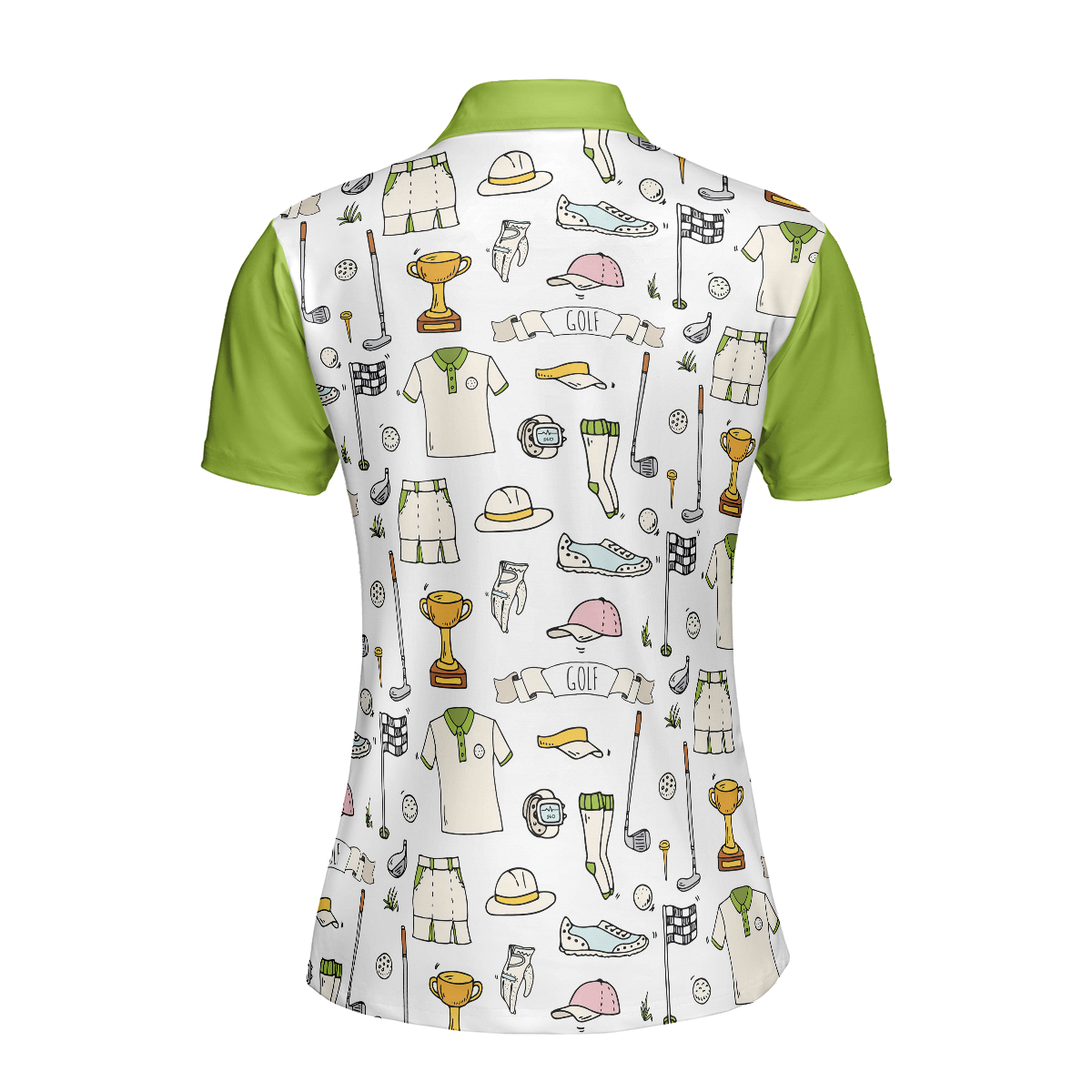 Golf Life In Green Short Sleeve Women Polo Shirt