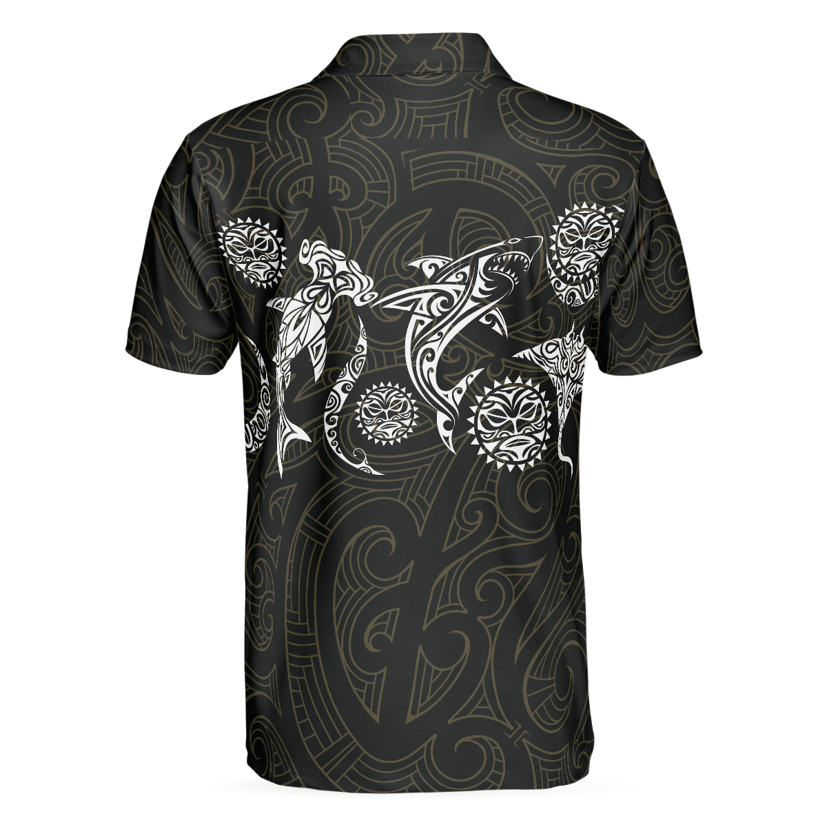 Elegant Polynesian Pattern Polo Shirt