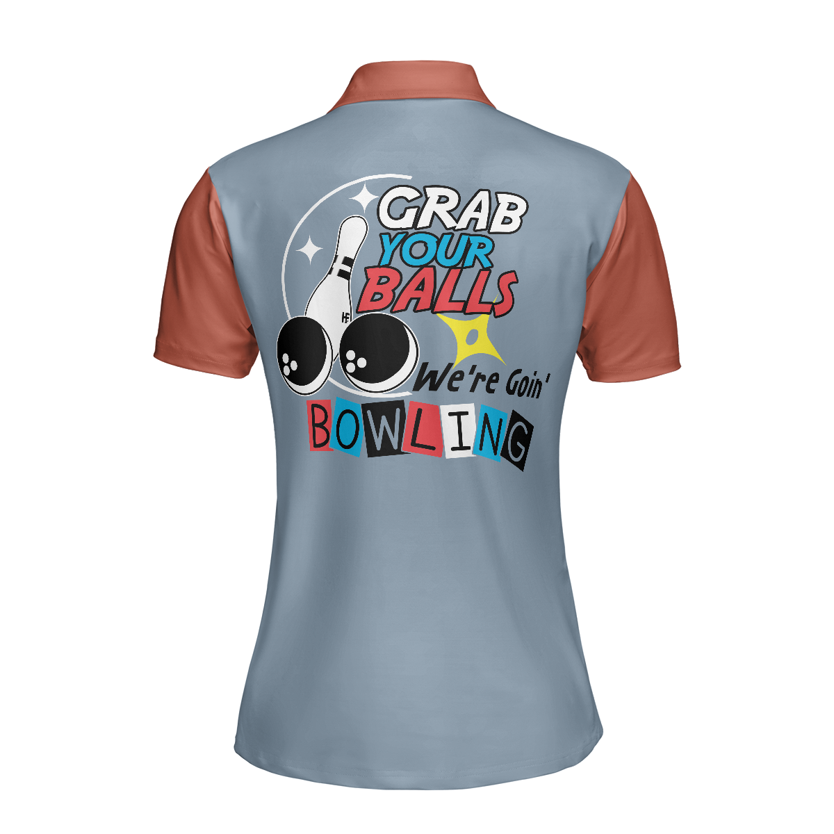 Grab Your Balls We Are Going Bowling Short Sleeve Women Polo Shirt, Funny Bowling Shirt For Women, Ladies Bowling Gift
