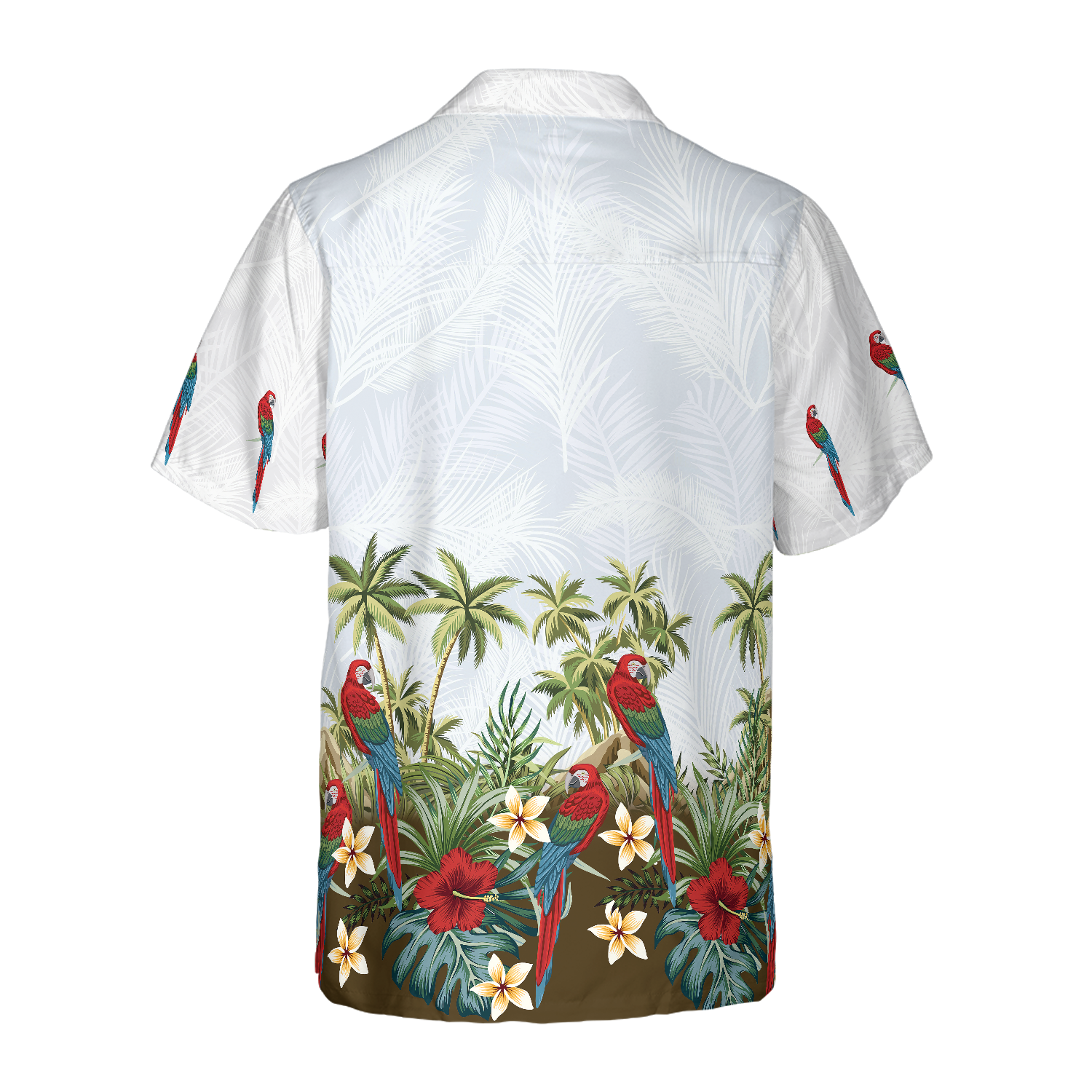 Tropical Island Parrot Shirt For Men Hawaiian Shirt