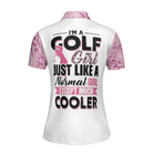 Golf Girls Are Cooler Leopard Pattern Short Sleeve Women Polo Shirt, Pink Argyle Pattern Golf Shirt For Ladies
