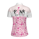 Pink Spread The Hope Find The Cure Breast Cancer Awareness Short Sleeve Women Polo Shirt, Pink Ribbon Shirt