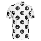 Billiards Pool Snooker 8 Balls Pattern Polo Shirt, Ball Pattern Billiards Polo Shirt For Men, Billiards Gift Idea