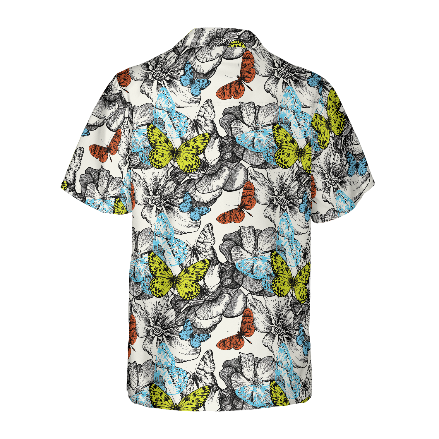 Flying Butterflies Shirt For Men Hawaiian Shirt