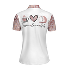 Coffee Love Golf Leopard Pattern Short Sleeve Women Polo Shirt