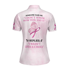 Butterfly Breast Cancer Awareness Short Sleeve Women Polo Shirt, Pink Awareness Ribbon Polo Shirt For Ladies