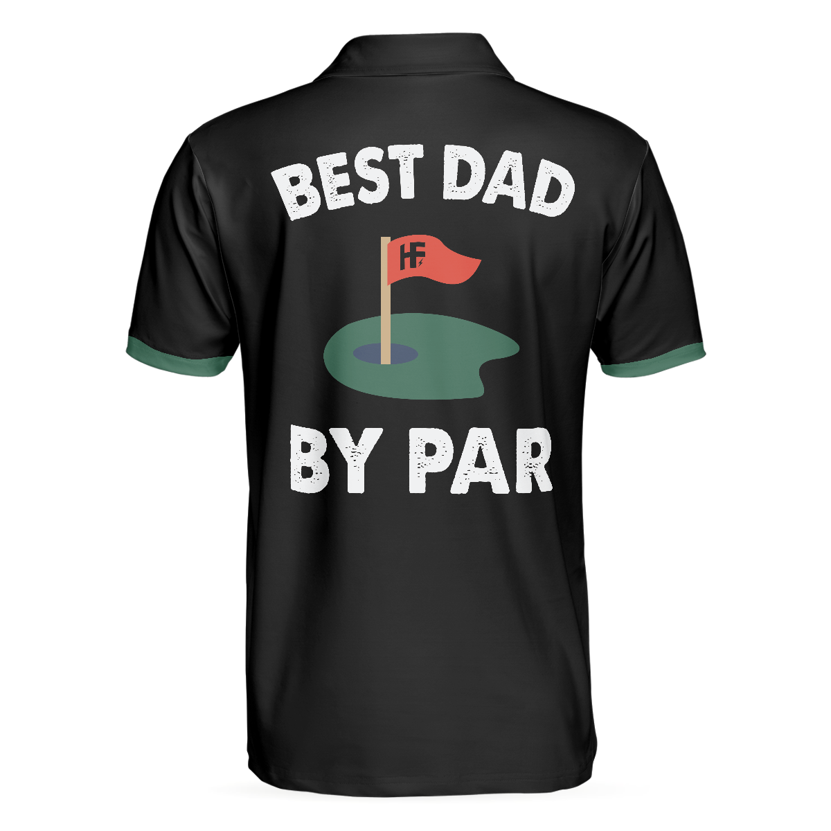 Best Dad By Par Polo Shirt, Best Argyle Pattern Golf Shirt For Male, Golf Gift Idea For Dad On Father's Day