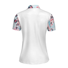 Golf Girl Leopard Pattern Short Sleeve Women Polo Shirt, Unique Golf Shirt For Ladies, Golf Gift For Women