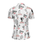 Floral Tennis Player Shirt Short Sleeve Women Polo Shirt