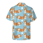 Flying Corgi Blue Hawaiian Shirt, Corgi Shirt For Men And Women