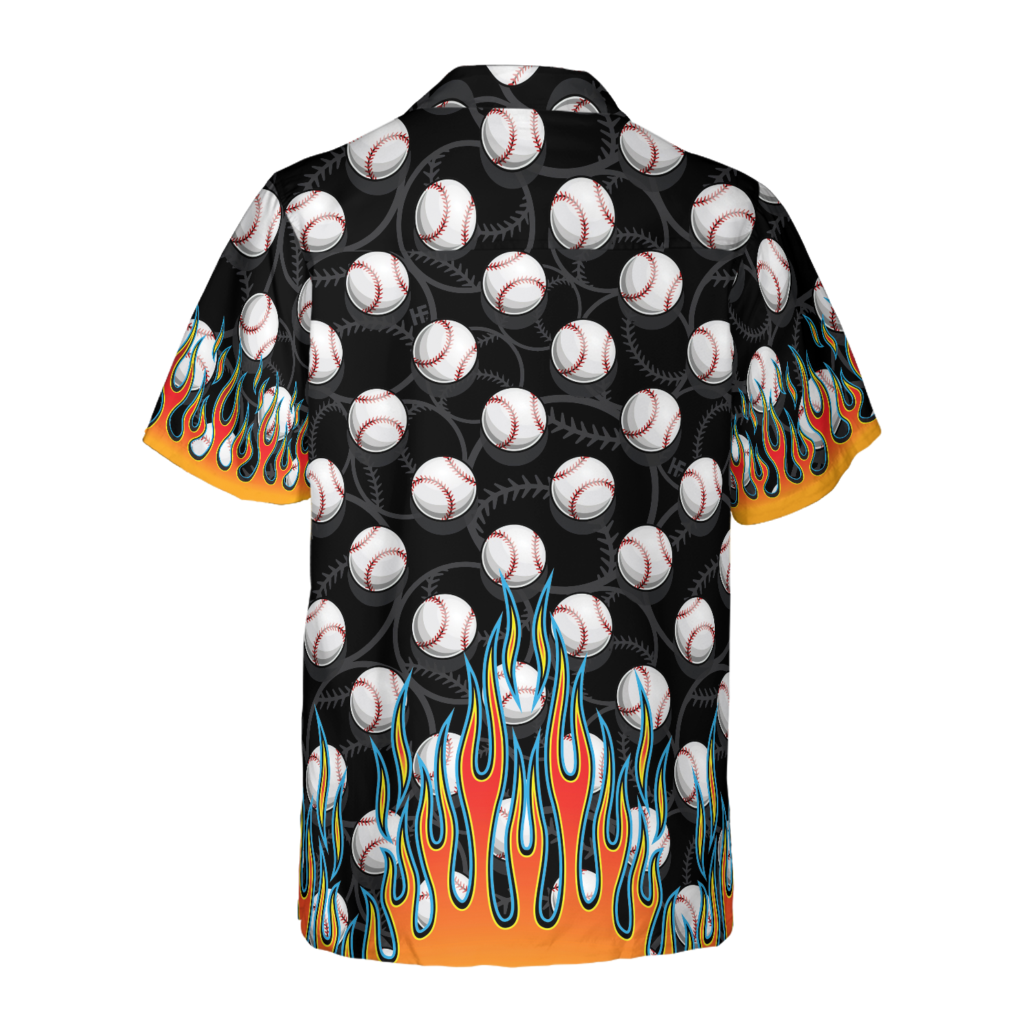 Flame Baseballs Hawaiian Shirt
