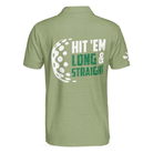 Hit 'Em Long & Straight Golf Course Pattern Polo Shirt, Elegant Golf Shirt For Men, Cool Gift For Golfers - Hyperfavor