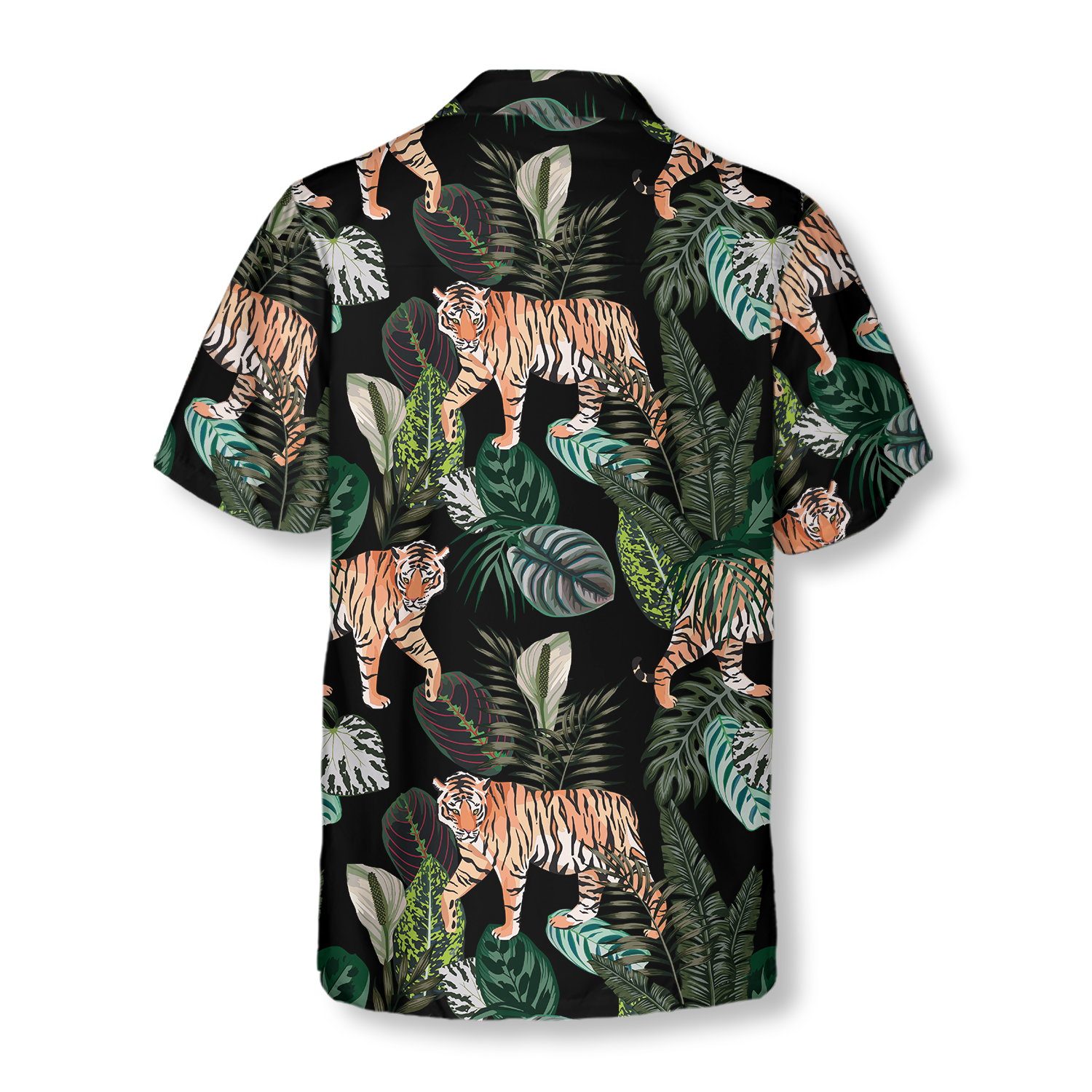 Dark Jungle Exotic Tiger Shirt For Men Hawaiian Shirt