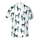 Poodle On White Background Hawaiian Shirt