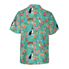 Hibiscus Floral Chihuahua Shirt For Men Hawaiian Shirt
