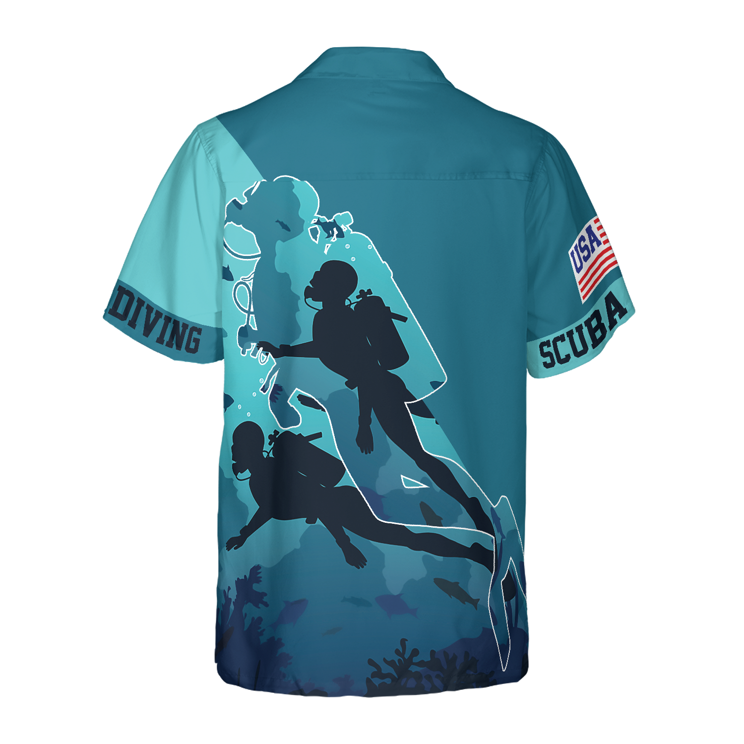 Scuba Diving Into The Sea Hawaiian Shirt