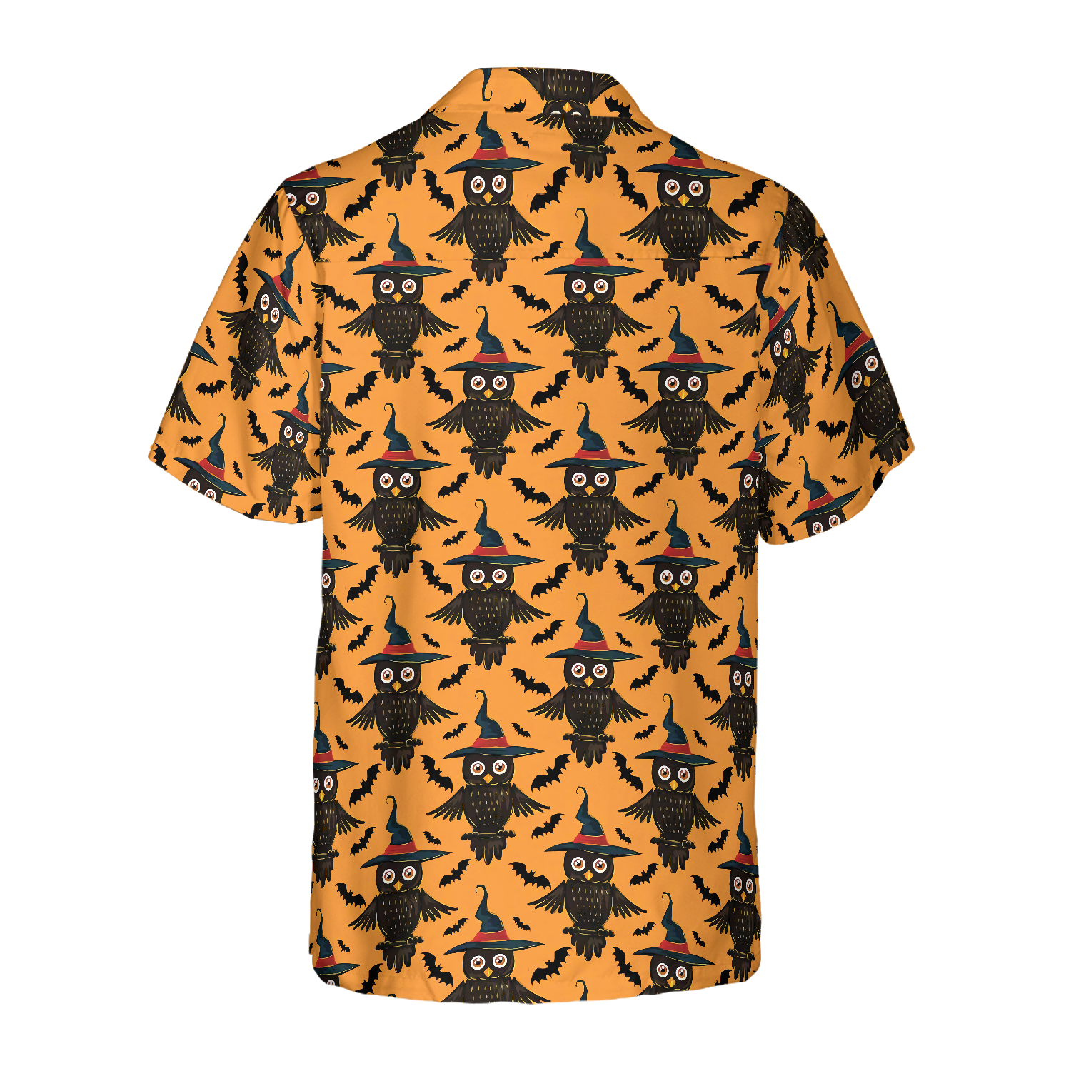 Owl Halloween Pattern Shirt For Men Hawaiian Shirt