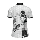 Hit It Find It Hit It Again Short Sleeve Woman Polo Shirt, Black And White Golf Shirt For Ladies, Cool Female Golf Gift