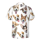 Cute Corgis' Smiling Faces Corgi Hawaiian Shirt, Best Dog Shirt For Men And Women