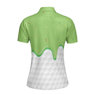 Ice Cream Melting On Golf Ball Cone Golf Short Sleeve Women Polo Shirt