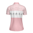 Pink Golfbeat Leopard Golf Short Sleeve Women Polo Shirt