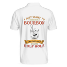 Drink Bourbon And Play Golf In 19th Golf Hole Polo Shirt For Men, Golf Course And Bourbon Whiskey Golf Polo Shirt