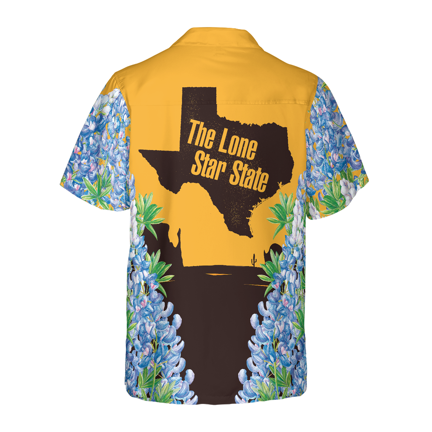 Texas Bluebonnets Rodeo Hawaiian Shirt, Casual Short Sleeve Texas Shirt, Proud Texas Flag Shirt For Men