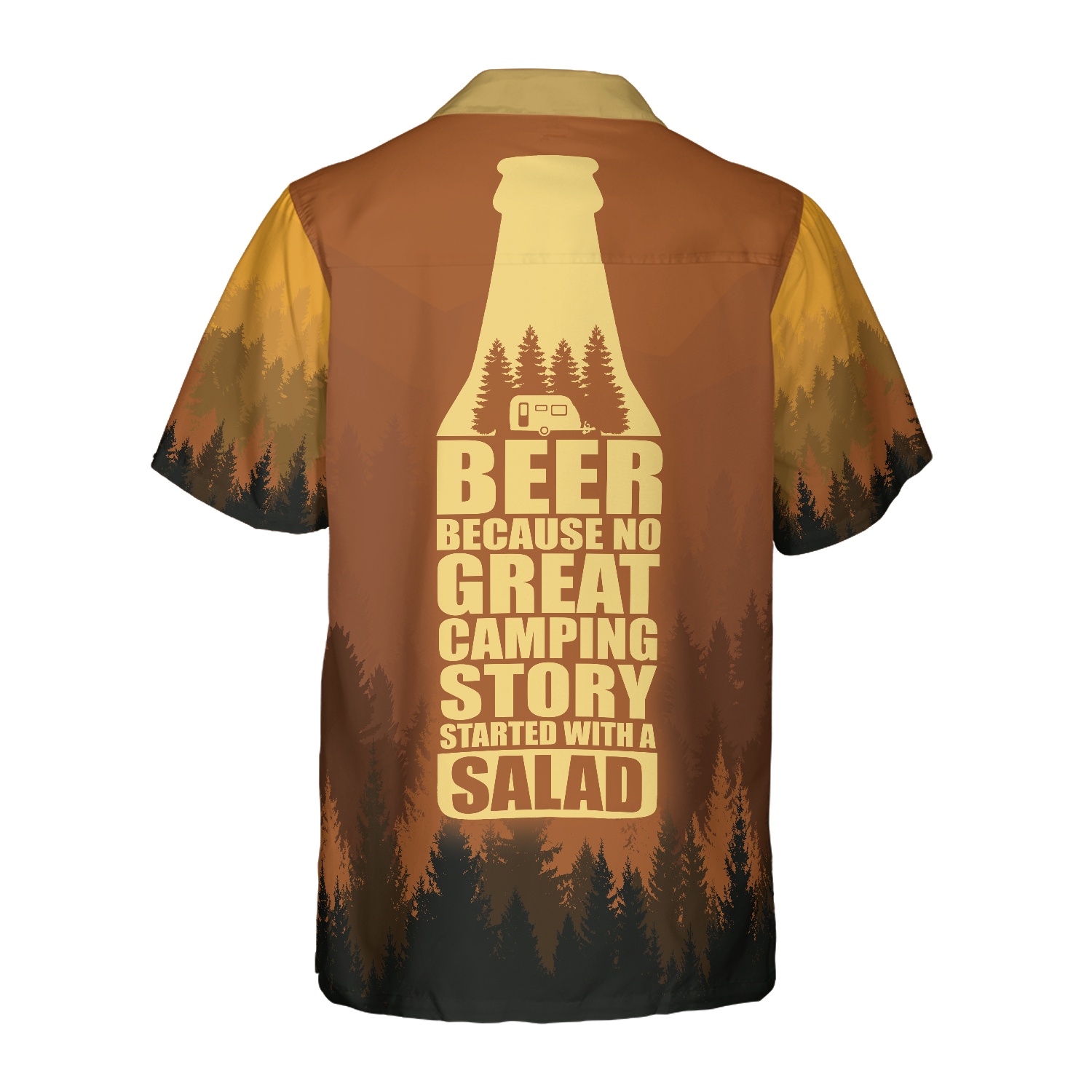 Beer Because No Great Campers Story With A Salad Hawaiian Shirt