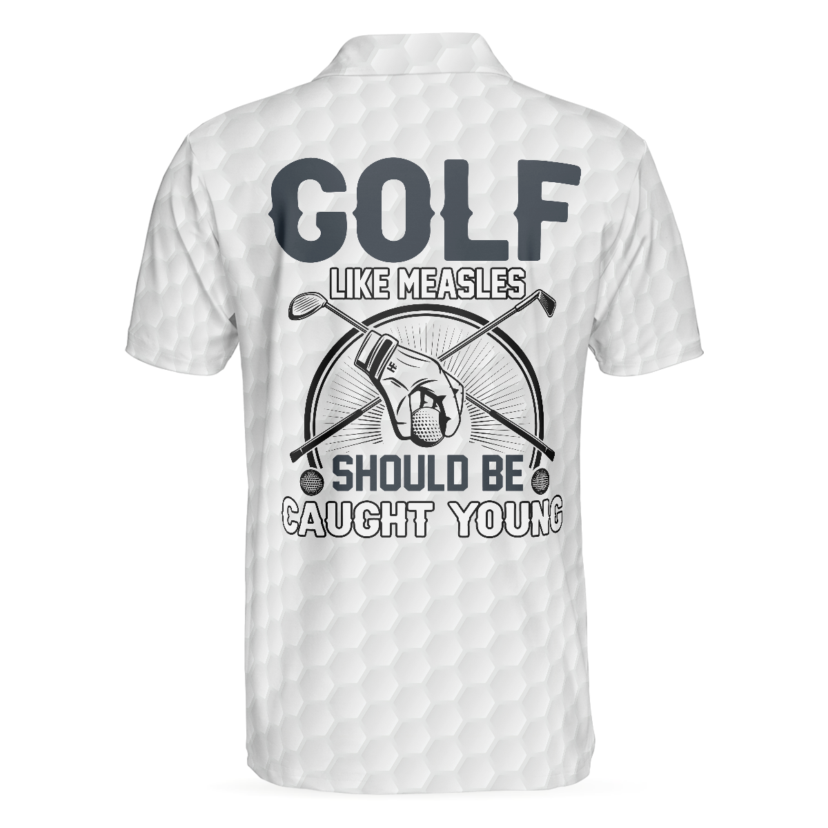 Golf Like Measles Should Be Caught Young Polo Shirt, Basic Golfing Shirt For Golfers, Crossed Golf Clubs Shirt