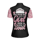 Move Over Boys Let A Girl Show You How To Bowl Short Sleeve Women Polo Shirt, Pink Leopard Bowling Shirt