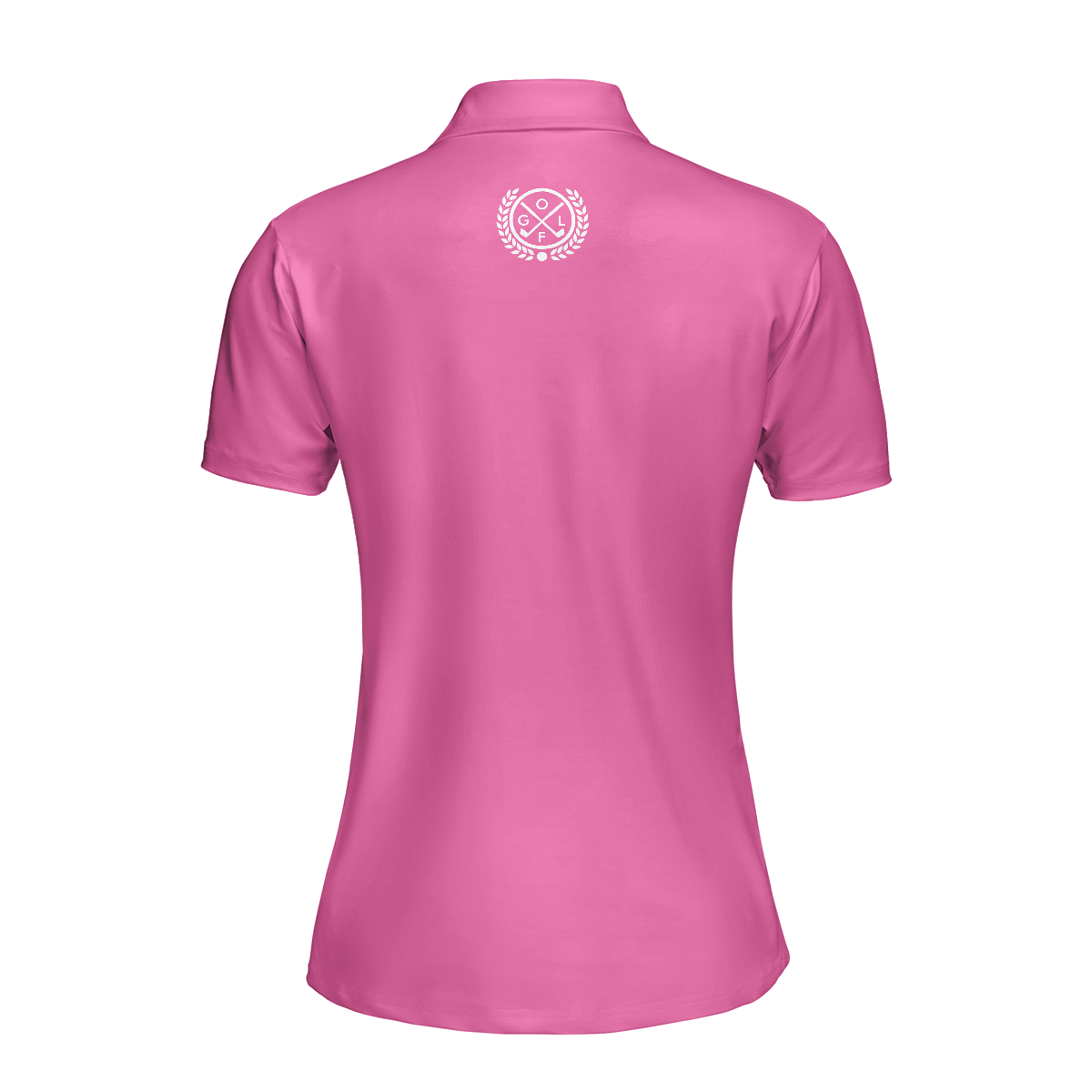 Golf Ball Texture With Pink Color Golf Short Sleeve Women Polo Shirt, Pink Golf Shirt For Women