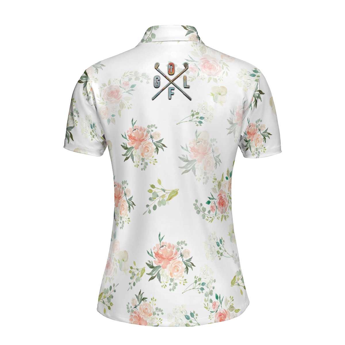 Golf Girl God Says You Are Short Sleeve Women Polo Shirt, Floral Golf Shirt For Ladies, Best Golf Gift For Women