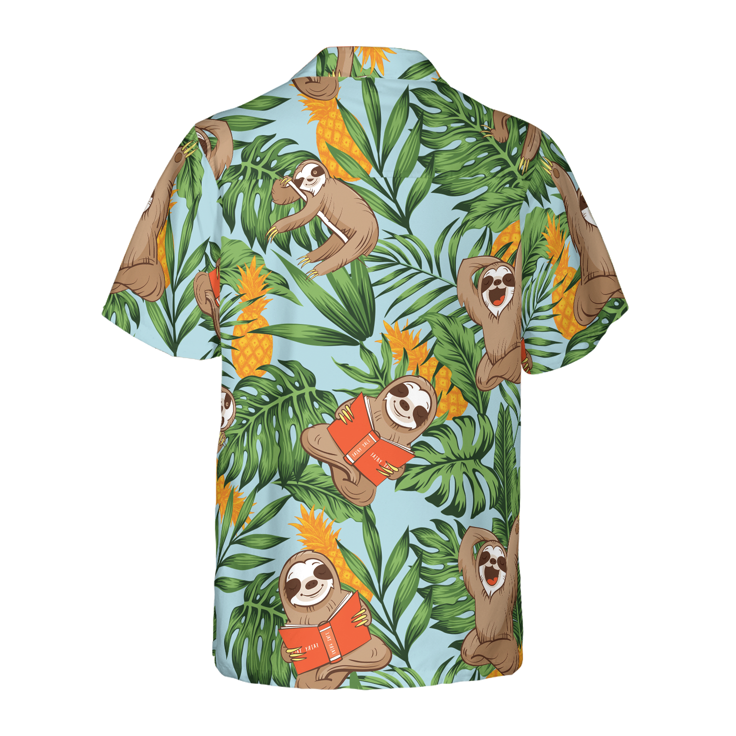 Sloth With Tropical Fruit Shirt For Men Hawaiian Shirt