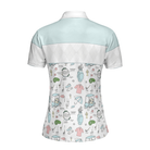Golf Life In Blue Short Sleeve Women Polo Shirt