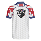 United Kingdom Flag Golf Texture Black Golfer Polo Shirt, Great Britain Jack Polo Shirt, UK Golf Shirt For Men