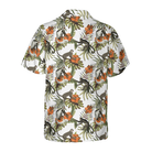 Tropical Red Hibiscus Flower Monkey Shirt For Men Hawaiian Shirt