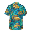 Tropical Leaves School Bus Driver Hawaiian Shirt, Best Shirt For School Bus Drivers, Unique Gift For Bus Drivers