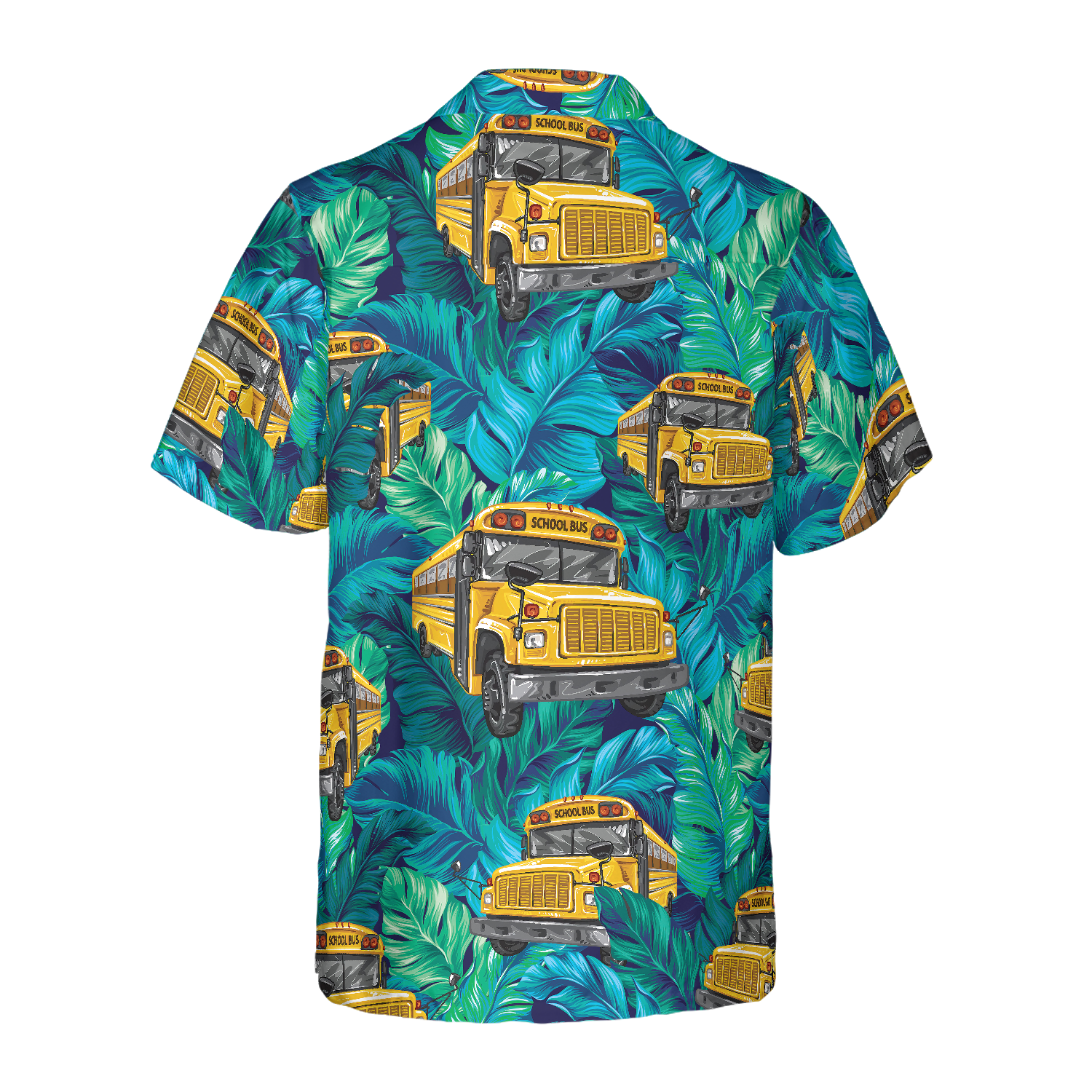 Tropical Leaves School Bus Driver Hawaiian Shirt, Best Shirt For School Bus Drivers, Unique Gift For Bus Drivers