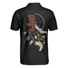 Native Blood Runs Through My Vein Men Polo Shirt, Cherokee Pattern Shirt For Male, Gift For American Lovers