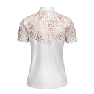 Rose Gold Leopard Pattern Shirt Short Sleeve Women Polo Shirt