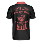 It's Not How You Bowl It's How You Roll Polo Shirt, Black And Red Short Sleeve Bowling Shirt For Men