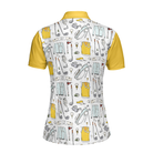 Golf Life In Yellow V2 Short Sleeve Women Polo Shirt
