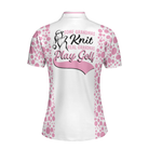 Real Grandmas Play Golf Short Sleeve Women Polo Shirt, White And Pink Golf Shirt For Ladies, Funny Female Golf Gift