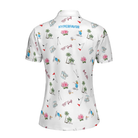 Hyperfavor Golf With Golf Equipments In Summer Vibe Short Sleeve Women Polo Shirt, Gift Idea For Female Golfers