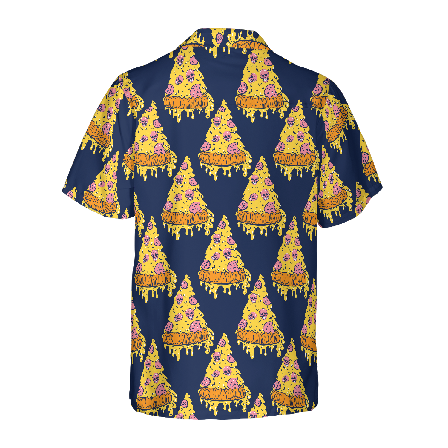 Pizza Skull Pattern Shirt Hawaiian Shirt