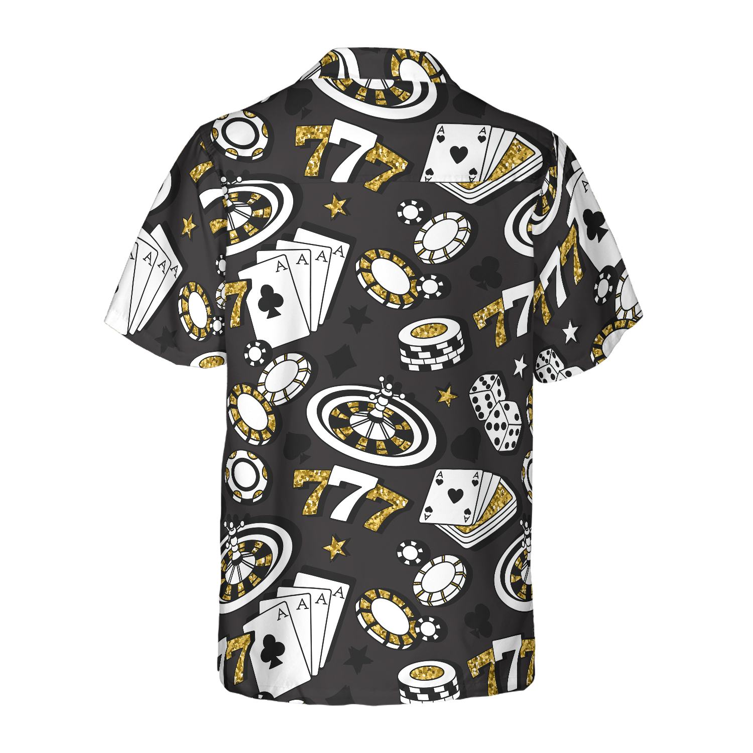 Playing Chip Cards Poker Shirt For Men Hawaiian Shirt