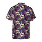 Bright Magic Psychedelic Mushrooms And Skulls Hawaiian Shirt
