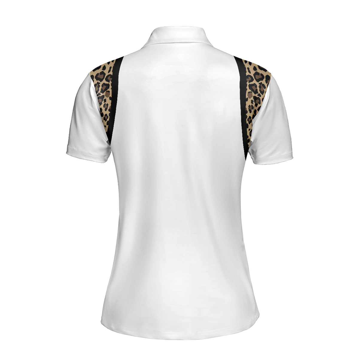 Golf Girl Leopard Pattern Shirt Short Sleeve Women Polo Shirt