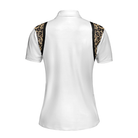 Golf Girl Leopard Pattern Shirt Short Sleeve Women Polo Shirt